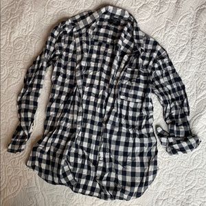 ABERCROMBIE check button up shirt L